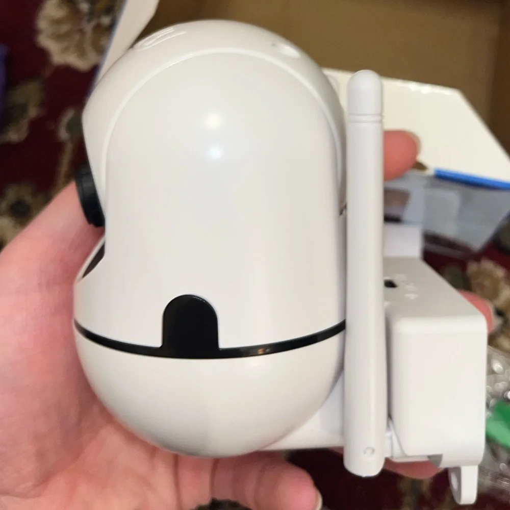 Set of 2 White Surveillance Cameras with USB Cables